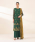 3 Piece - Embroidered Net Suit
